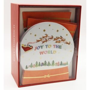 NWT Punch Studio "Joy to the world" holiday card set
